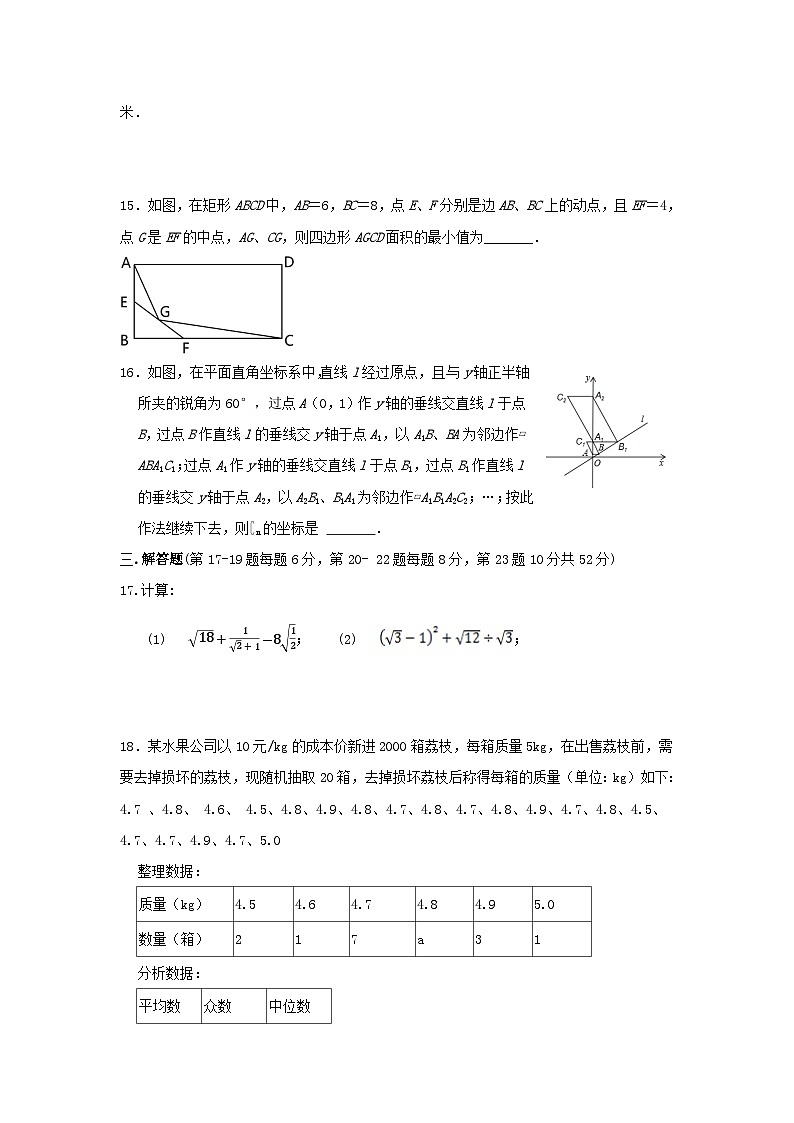 人教版数学八年级下册期末强化训练  (1)第3页