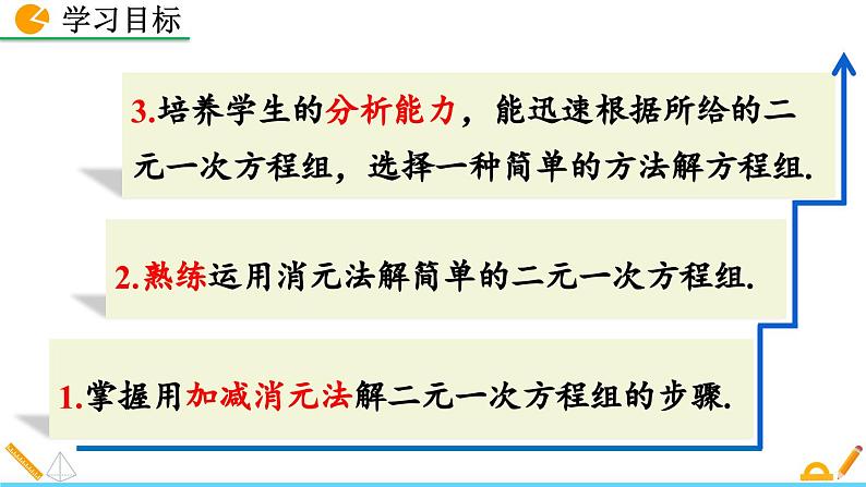 人教版（2024）七年级数学（下）课件 10.2.2 加减消元法第3页