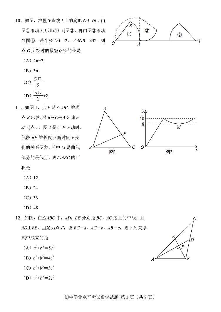 山东省淄博市2024年中考模拟数学试卷解析版第3页