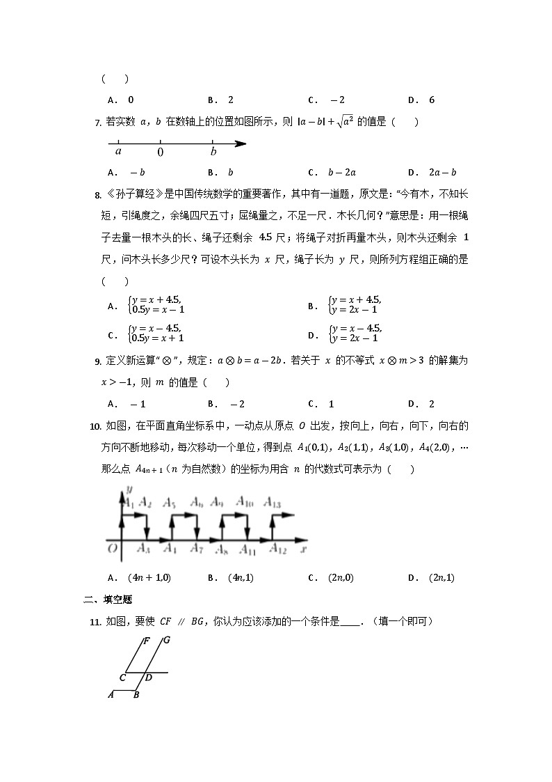 人教版七年级下学期数学期末复习训练卷第2页