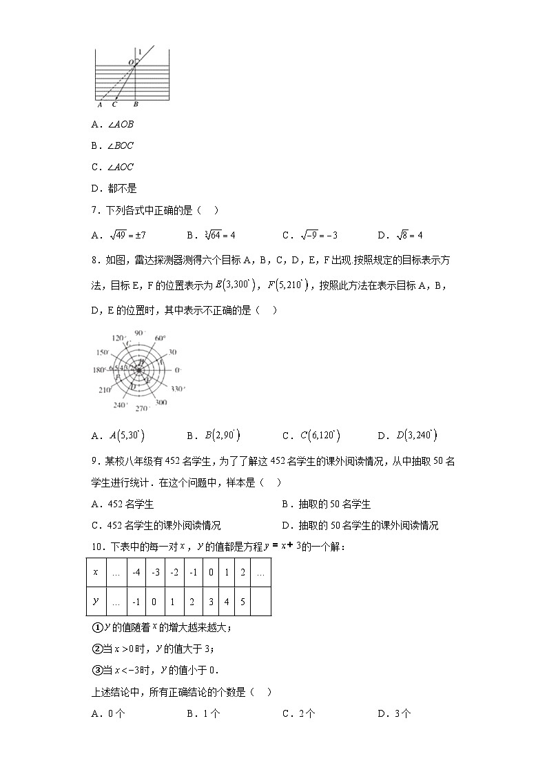 人教版数学七年级下册期末达标测评试卷第2页
