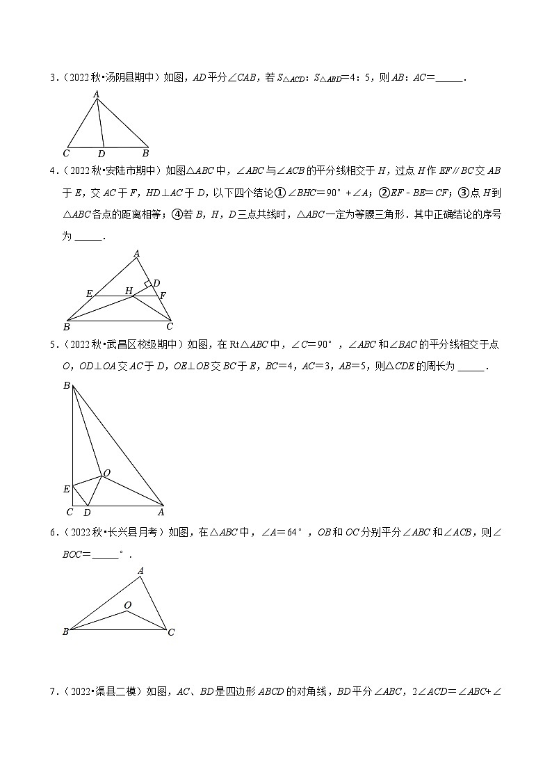 中考数学二轮培优训练第06讲 三角形中角平分线模型（原卷版）第3页