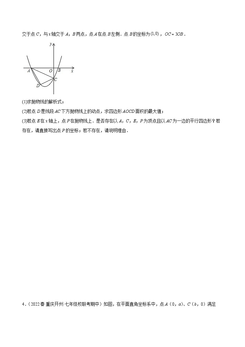 中考数学二轮培优训练第23讲 几何图形面积中的分类讨论（原卷版）第3页