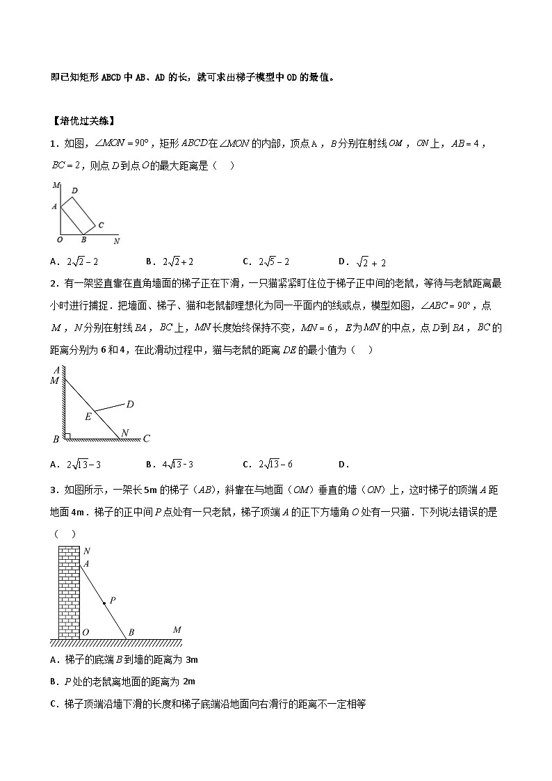 中考数学二轮培优训练专题23 梯子模型 （原卷版）第2页