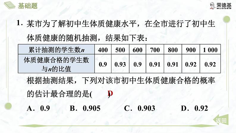 3.2 用频率估计概率第4页