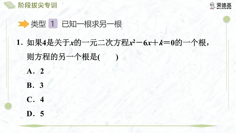 阶段拔尖专训6 一元二次方程根与系数关系的应用第3页