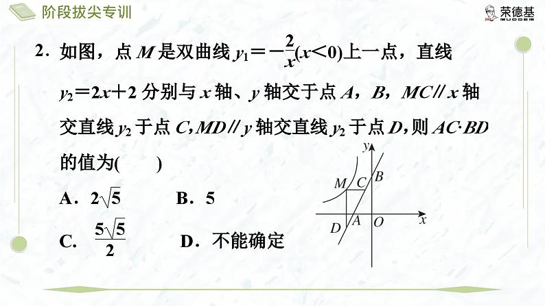 阶段拔尖专训12 反比例函数图象与性质综合第5页