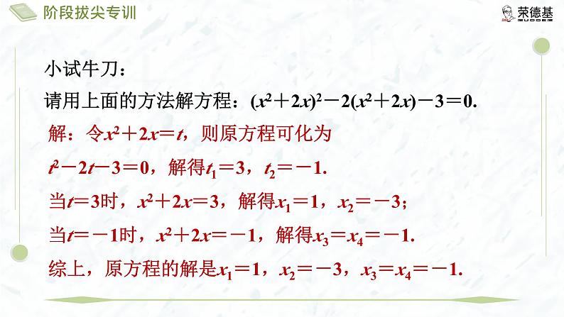 阶段拔尖专训10 与一元二次方程求解有关的阅读理解题第5页