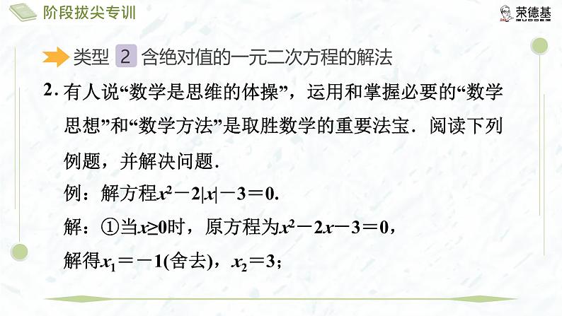 阶段拔尖专训10 与一元二次方程求解有关的阅读理解题第6页