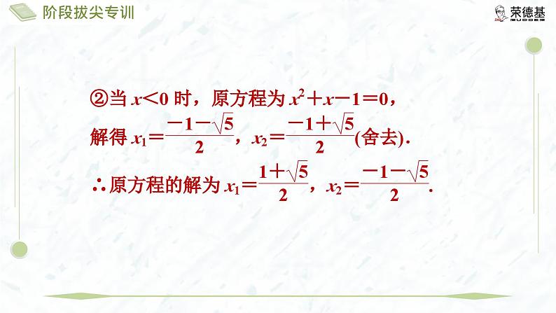 阶段拔尖专训10 与一元二次方程求解有关的阅读理解题第8页