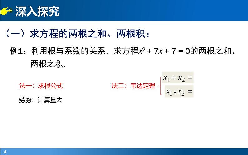 初高中数学衔接课——第三章方程与函数 3.2根与系数的关系课件第4页