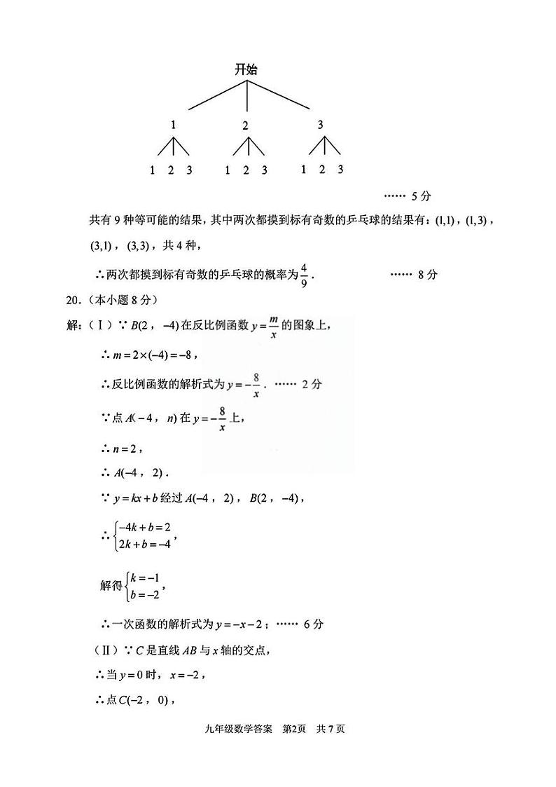 天津市河北区2024-2025学年九年级上学期期末数学试题（解析版）第2页