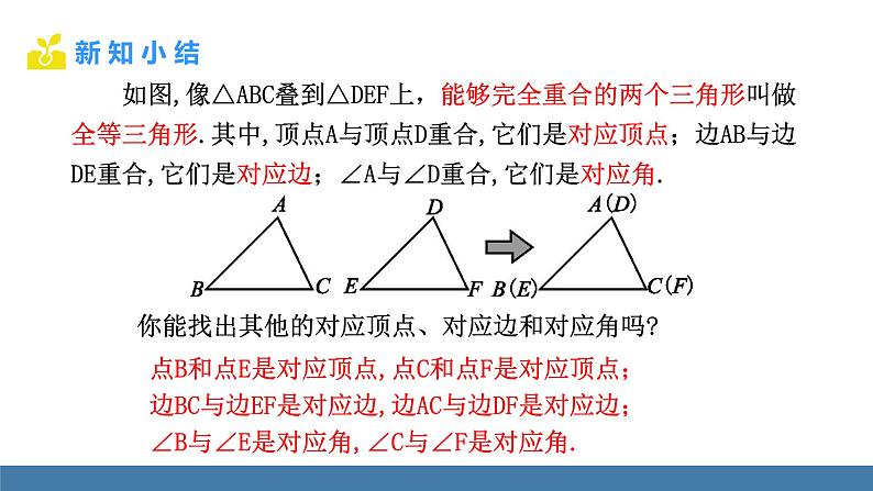 北师大版（2024）七年级数学（下）课件 4.2全等三角形第4页