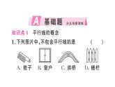 初中數(shù)學(xué)新人教版七年級(jí)下冊(cè)7.2.1 平行線的概念 作業(yè)課件2025春