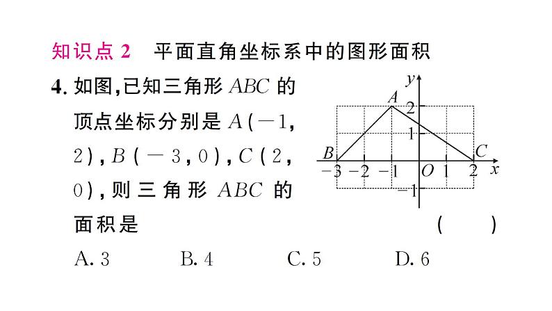 初中数学新人教版七年级下册9.1.2 用坐标描述简单几何图形作业课件2025春第4页