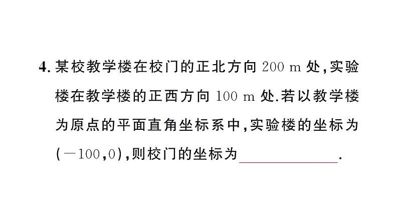 初中数学新人教版七年级下册9.2.1 用坐标表示地理位置作业课件2025春第5页