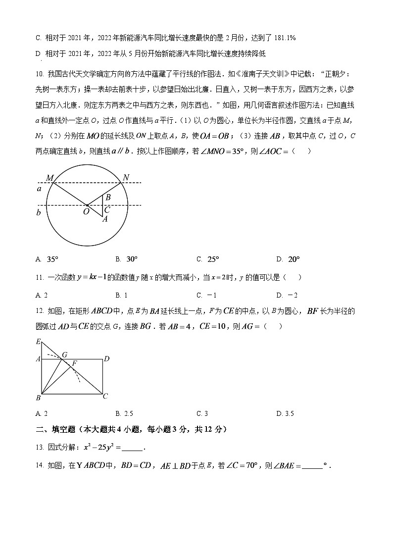 2024年甘肃省兰州市中考数学模拟试题（原卷版）第3页
