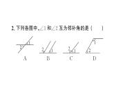 7.1.1 兩條直線相交（習(xí)題課件）2024-2025學(xué)年人教版七年級數(shù)學(xué)下冊