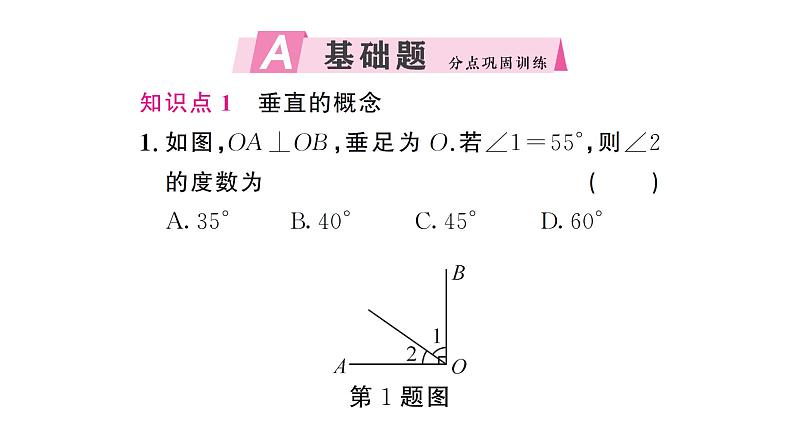 7.1.2 两条直线垂直（习题课件）2024-2025学年人教版七年级数学下册第2页