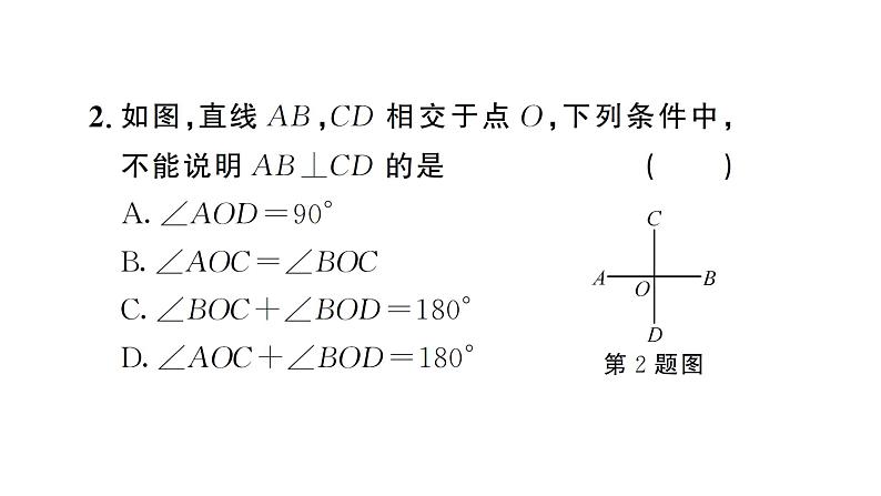 7.1.2 两条直线垂直（习题课件）2024-2025学年人教版七年级数学下册第3页