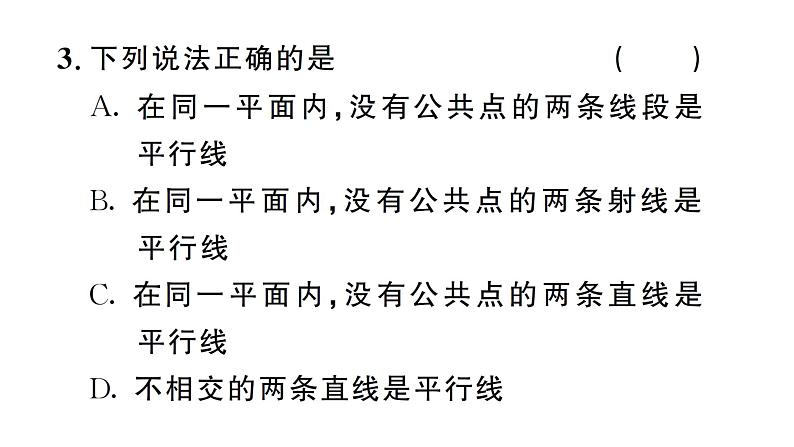 7.2.1 平行线的概念（习题课件）2024-2025学年人教版七年级数学下册第4页