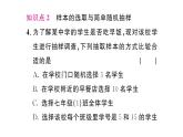 初中數(shù)學(xué)新人教版七年級下冊12.1.2 抽樣調(diào)查作業(yè)課件2025春
