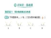 初中數(shù)學(xué)新人教版七年級下冊7.1.1 兩條直線相交作業(yè)課件2025春