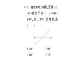 初中數(shù)學(xué)新人教版七年級下冊7.1.1 兩條直線相交作業(yè)課件2025春