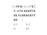 初中數(shù)學新人教版七年級下冊10.1 二元一次方程組的概念作業(yè)課件2025春
