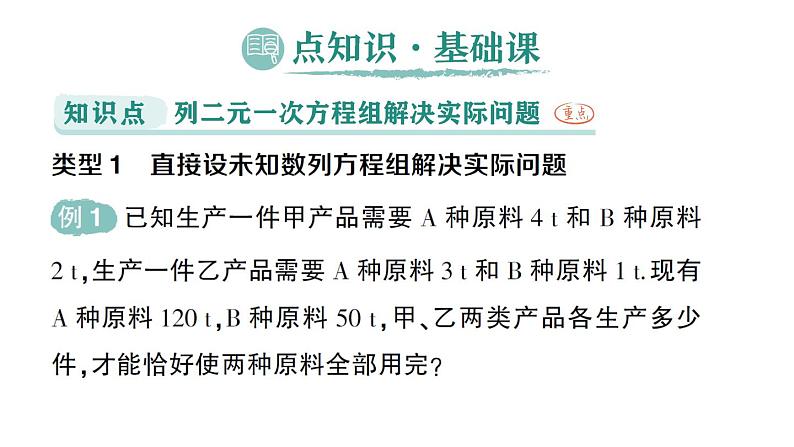 初中数学新人教版七年级下册10.3 实际问题与二元一次方程组作业课件2025春第2页