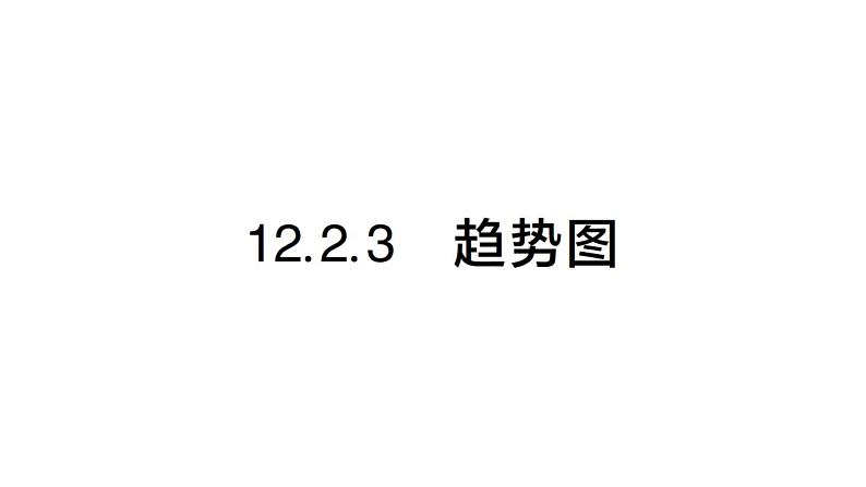 初中数学新人教版七年级下册12.2.3 趋势图作业课件2025春第1页