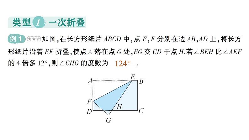 初中数学新人教版七年级下册第七章专题二 平行线与折叠作业课件2025春第2页