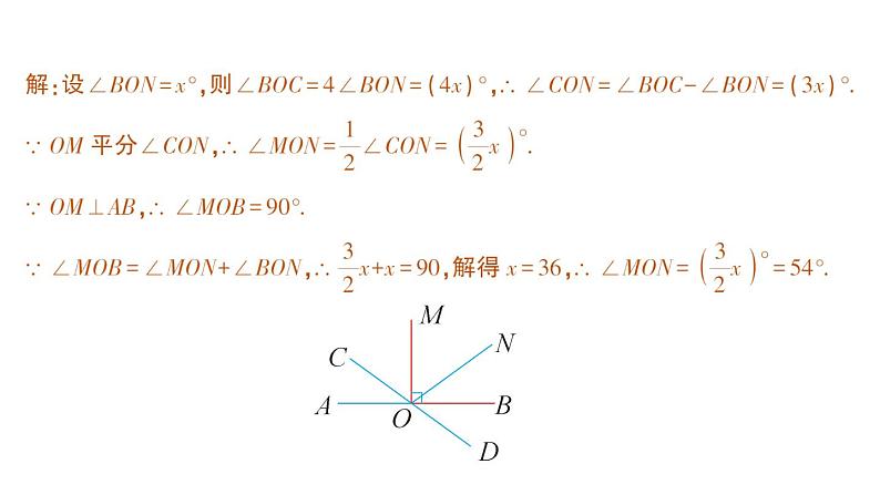 初中数学新人教版七年级下册第七章专题三 相交线与平行线中的数学思想作业课件2025春第7页