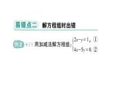 初中數(shù)學(xué)新人教版七年級下冊第十章 二元一次方程組易錯易混專項講練作業(yè)課件2025春