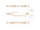 初中數(shù)學(xué)新人教版七年級下冊第十章專題一2 二元一次方程組的實際應(yīng)用——數(shù)學(xué)文化作業(yè)課件2025春