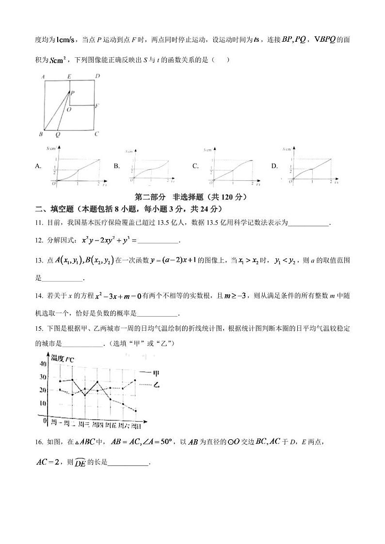 2024年辽宁省盘锦市中考数学模拟试卷（原卷版）第3页