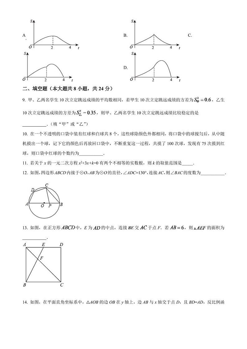 2024年辽宁省锦州市中考数学模拟试卷（原卷版）第3页