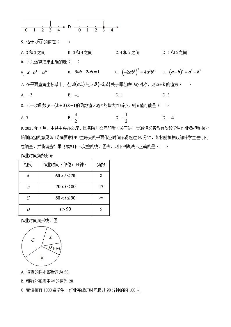 2024年贵州省遵义市中考数学模拟试卷（原卷版）第2页