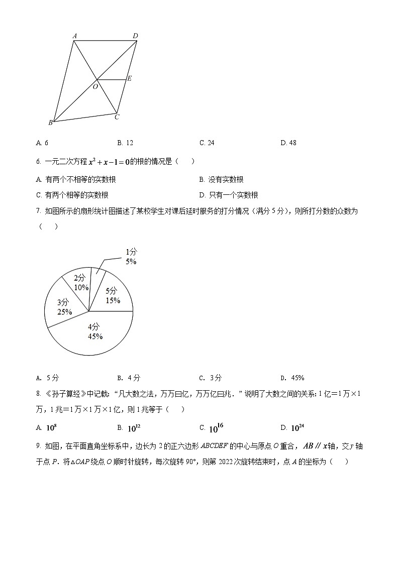 2024年河南省中考数学模拟试卷（原卷版）第2页