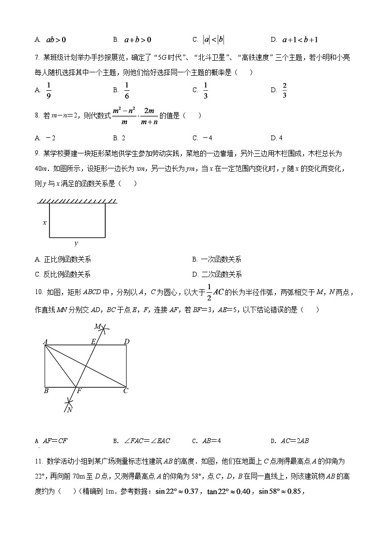 2024年山东省济南市中考数学模拟试卷（原卷版）第2页