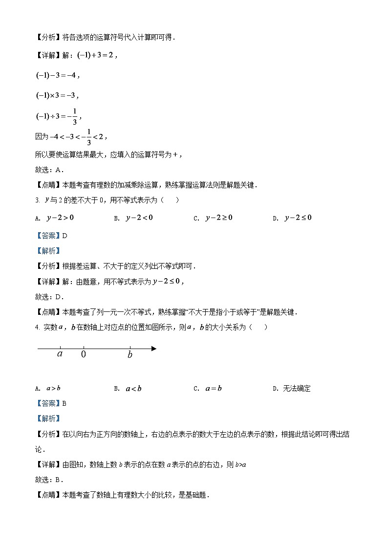 2024年吉林省中考数学模拟试卷（解析版）第2页