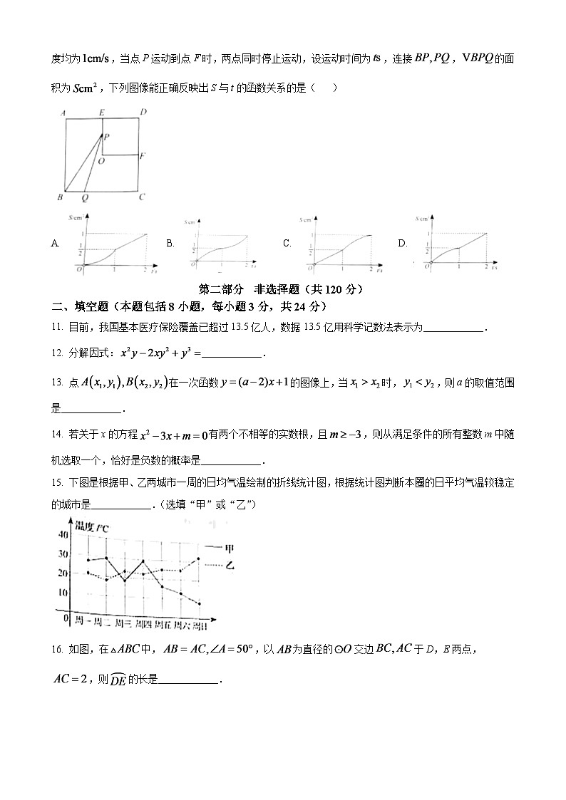 2024年辽宁省盘锦市中考数学模拟试卷（原卷版）第3页