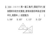 初中數(shù)學(xué)新北師大版七年級下冊第二章專題六 利用平行線的性質(zhì)求角度作業(yè)課件2025春