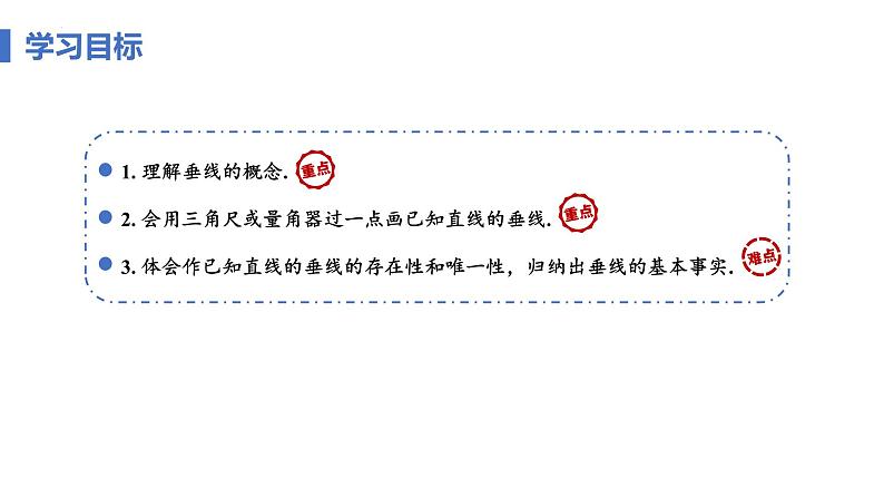 7.1.2 两条直线垂直 课时1 垂线 课件   2024—2025学年人教版七年级数学下册第3页