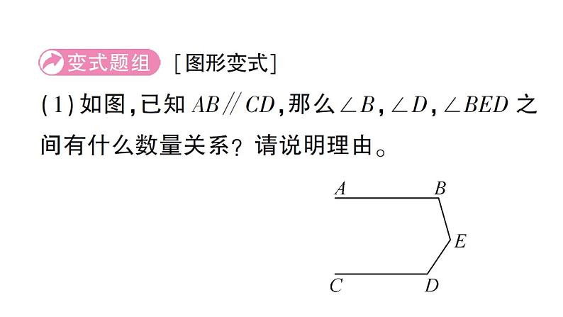 初中数学新北师大版七年级下册第二章专题七 平行线中的拐点问题作业课件2025春第4页