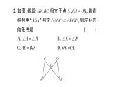 初中數(shù)學(xué)新北師大版七年級(jí)下冊(cè)第四章3 第二課時(shí) 利用“角邊角”“角角邊”判定三角形全等作業(yè)課件2025春