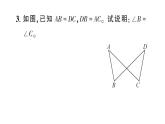 初中數(shù)學(xué)新北師大版七年級下冊第四章專題一0 判定兩個三角形全等的基本思路作業(yè)課件2025春