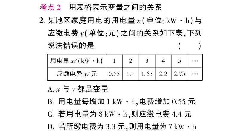 初中数学新北师大版七年级下册第六章 变量之间的关系复习作业课件2025春第3页