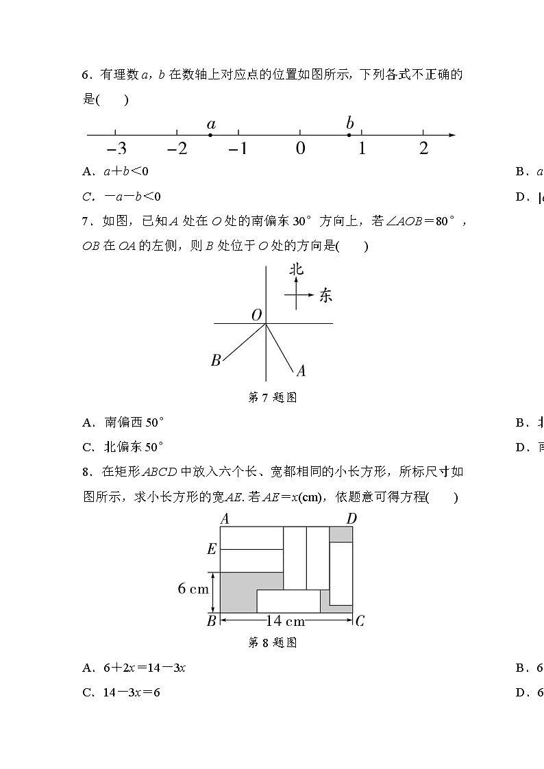 漯河市2024—2025学年第一学期期末真题改编七年级数学人教版（带解析）第2页