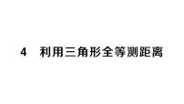 初中数学北师大版（2024）七年级下册（2024）4 利用三角形全等测距离作业ppt课件